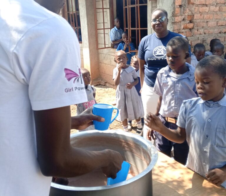 Schoolchildren in Homa Bay, Kenya, supported by Rural to Action's Cup of Hope breakfast program. Photo courtesy of Rural to Action.